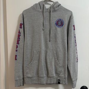 Heather Gray Pullover Hoodie with Ribbed Cuffs